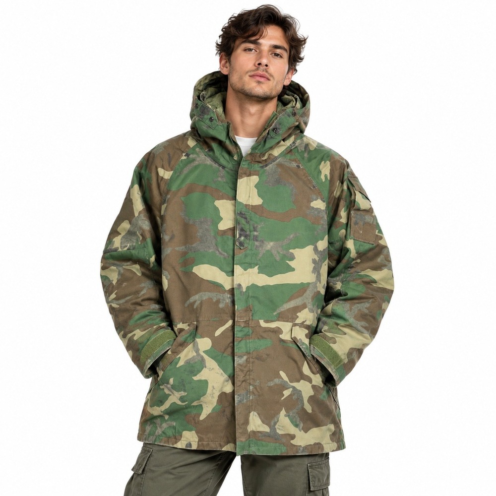 Tennessee Apparel Parka Mens XL Long Camo ECWCS Gen 1 Military Woodland Jacket